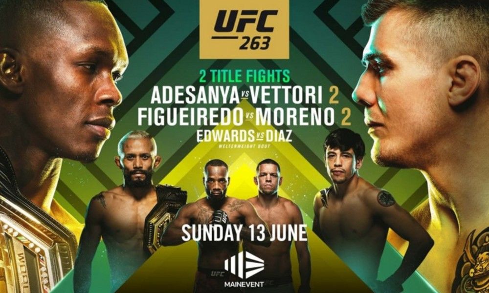 13 июня UFC 263: Адесанья — Веттори, Фигередо — Морено